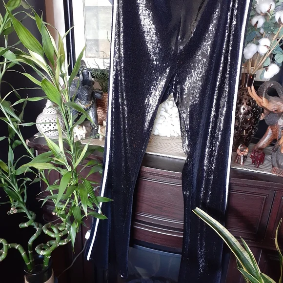 AKIRA Black Sequin Pants